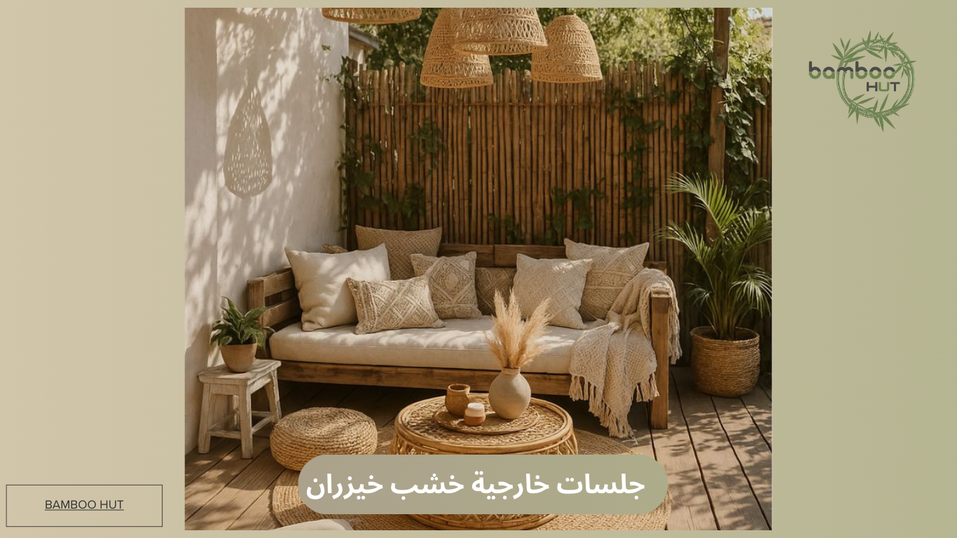 جلسات خارجية خشب خيزران